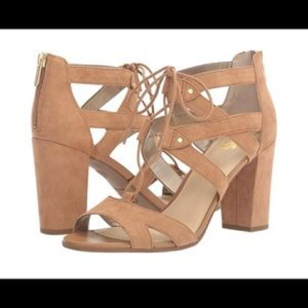 Circus by Sam Edelman Emilia Heeled Sandals Women's size 6.5 Tan Strappy Caged